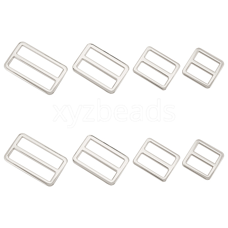 8Pcs 4 Styles Alloy Slider Buckles FIND-GF0007-01P-1