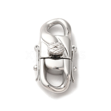 Non-Tarnish 316 Surgical Stainless Steel Twister Clasps STAS-M313-01P-04-1