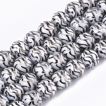 Electroplate Glass Beads Strands EGLA-S177-09B-01-1