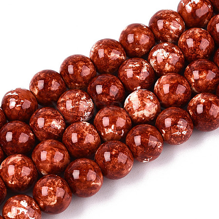 Baking Paint Glass Beads Strands DGLA-N016-8mm-06-1