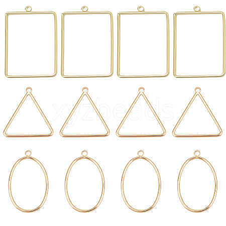 BENECREAT 30Pcs 3 Style Brass Pendants KK-BC0001-88G-1