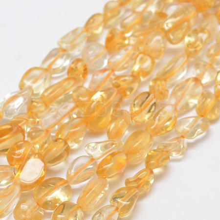 Natural Citrine Beads Strands G-F521-34-1