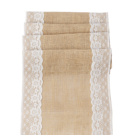 Jute Cloth & Lace Table Runners HULI-PW0002-130A-1