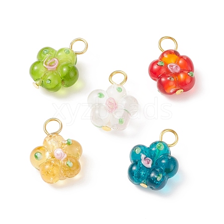 Handmade Bumpy Lampwork Pendants PALLOY-JF01804-1