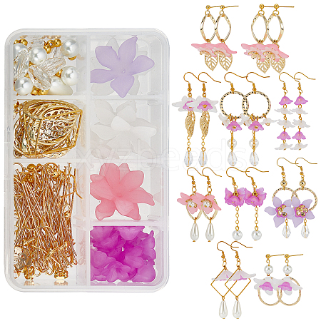 SUNNYCLUE DIY Flower Dangle Earring Making Kits DIY-SC0019-75-1