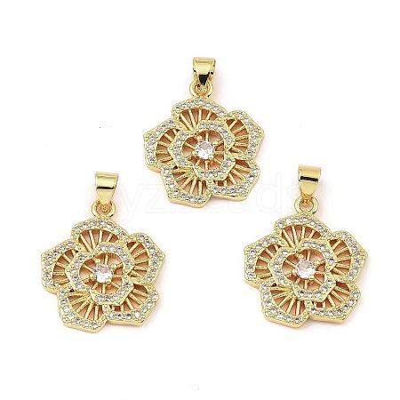 Rack Plating Real 18K Gold Plated Brass Pendants KK-B077-24G-1