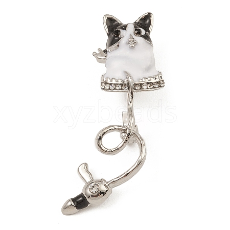 Alloy with Rhinestone Brooch JEWB-Q030-37P-1