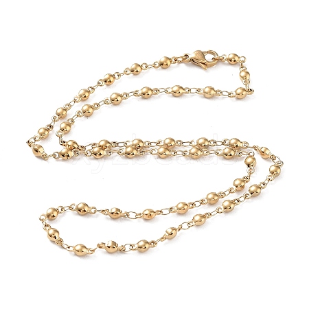 Ion Plating(IP) 304 Stainless Steel Chain Necklaces NJEW-Q335-12G-1