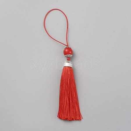 Polyester Tassel Big Pendants Decorations HJEW-TAC0019-01I-1