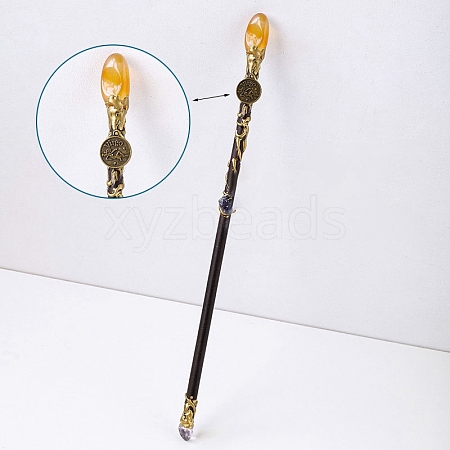 Natural Agate Twelve Constellation Magic Wand PW-WG31255-08-1