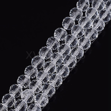 Transparent Glass Bead Strands GLAA-R095-6mm-15-1