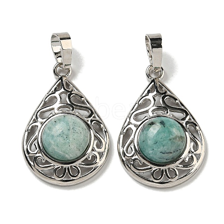 Natural Amazonite Pendants G-Q158-05P-05-1