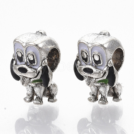 Alloy Enamel European Beads ENAM-N052-08-1