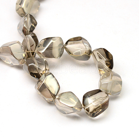 Electroplate Glass Beads Strands X-EGLA-Q066-08-1