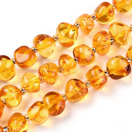 Natural Amber Beads Strands G-T138-236-1