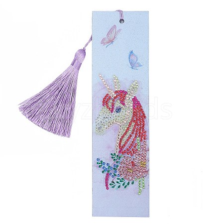 Unicorn DIY Diamond Painting Bookmarks Kits PW-WG1D847-01-1