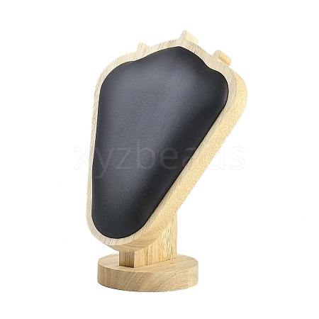 Bust Shaped PU Leather Necklace Display Stands NDIS-C005-02A-1