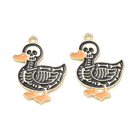 Skull Alloy Enamel Pendants AL-CBAD3B4-04G-03-1