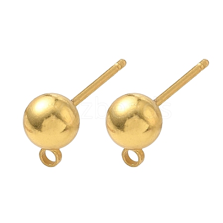 Brass Stud Earring Findings LS-KK-CBA80F9-03G-1