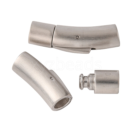 304 Stainless Steel Bayonet Clasps LS-STAS-C041-01-1