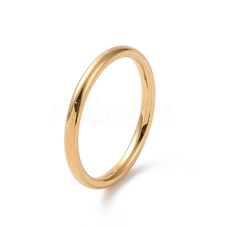 201 Stainless Steel Simple Thin Plain Band Ring for Women RJEW-I089-27G-1