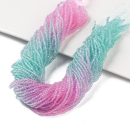 Transparent Painted Glass Beads Strands LS-DGLA-A034-T2mm-A10-1