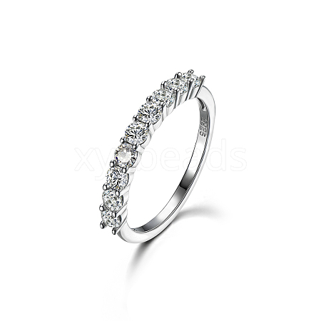 S925 Sterling Silver Clear Cubic Zirconia Finger Rings for Daily Wear and Parties QX0309-2-1