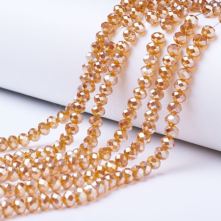 Electroplate Glass Beads Strands EGLA-A034-T6mm-C14-1