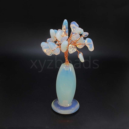 Natural Opalite Vase Gravel Fortune Tree Mini Home Creative Office Decoration Crafts Small Ornaments PW-WG4D1F4-08-1