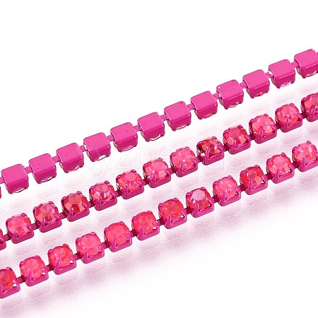 Iron Rhinestone Cup Chains CH-T006-05B-19-1