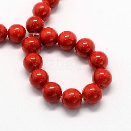 Natural Dyed Mashan Jade Gemstone Bead Strands X-G-R272-10mm-01-1