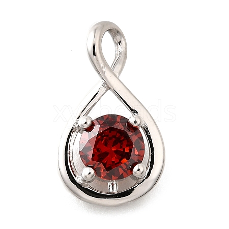 925 Sterling Silver Pave Cubic Zirconia Pendants STER-V001-03P-01-1