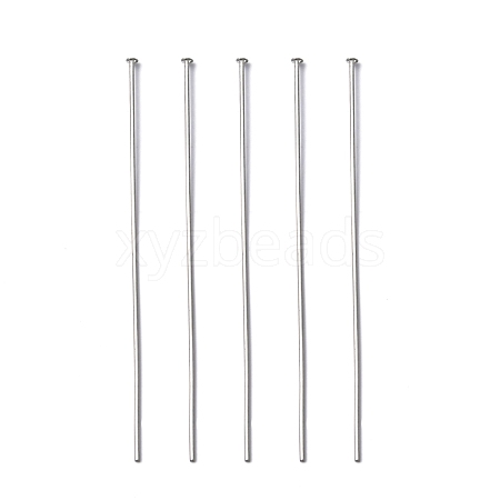 Jewelry Tools and Equipment Decorative Stainless Steel Flat Head Pins X-STAS-E023-0.6x50mm-1