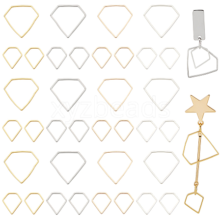 80Pcs 8 Styles Zinc Alloy Linking Rings FIND-GA0004-09-1