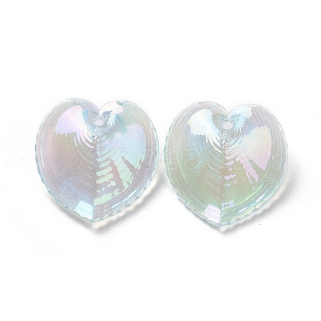 UV Plating Rainbow Iridescent Acrylic Pendants OACR-C003-08C-1