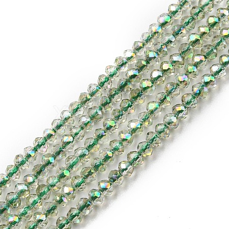 Electroplate Glass Beads Strands EGLA-F149-FR-09-1