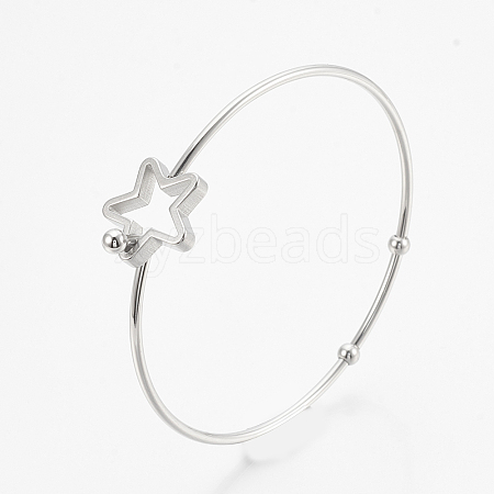 Tarnish Resistant 304 Stainless Steel Bangles LS-STAS-N084-01-1