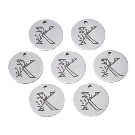 Non-Tarnish 304 Stainless Steel Charms STAS-T059-26P-K-1