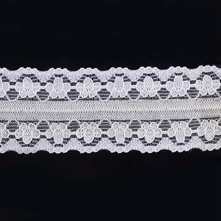 Lace Trim Nylon Ribbon for Jewelry Making ORIB-F003-020-1