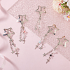 5Pcs 5 Styles Star Alloy Snap Hair Clips PHAR-GO0001-02-4