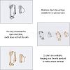 Unicraftale 32Pcs 4 Style 304 Stainless Steel Clip-on Earring Converters Findings STAS-UN0026-76-5