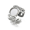 304 Stainless Steel Cuff Ring Components SA-CBA37BC-17B-P-1