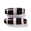 Dyed Tibetan Style Striped dZi Beads TDZI-M001-02-2