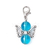 9Pcs 8 Colors Angel Glass Pendant Decorations HJEW-JM02638-4