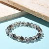 Natural Dragon Veins Agate Beaded Stretch Bracelets X-BJEW-Q692-02C-6