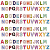 4 Bags Alloy Enamel Alphabet Beads ENAM-SC0007-70-7