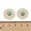 Brass Synthetic Turquoise Cabochons KK-Z088-06G-3