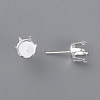 304 Stainless Steel Stud Earring Findings STAS-D448-087S-10mm-2