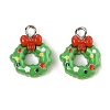 Christmas Theme Opaque Resin Pendants RESI-S08-02O-1