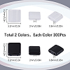 600Pcs 2 Colors Opaque Acrylic Slide Charms OACR-SC0001-39-2